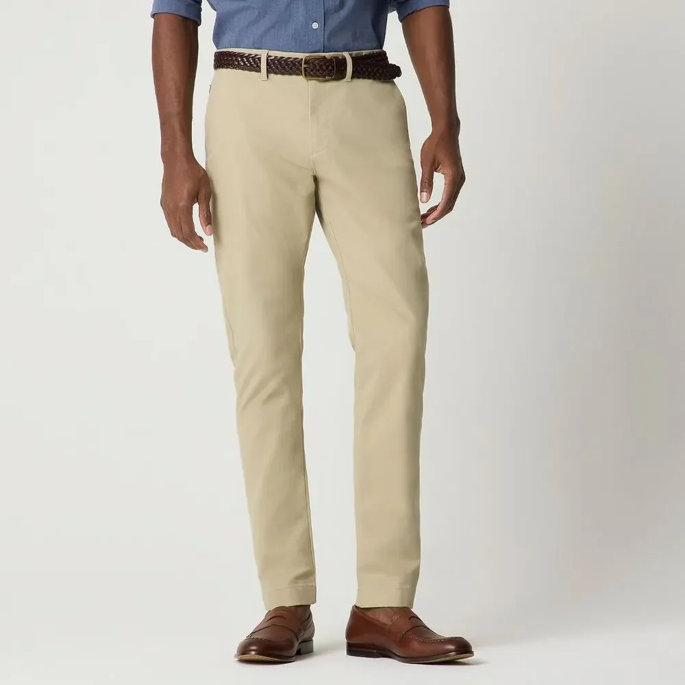J CREW Slim-Fit TruTemp365 Chino Pants Mens 34x34 Khaki Flex Stretch